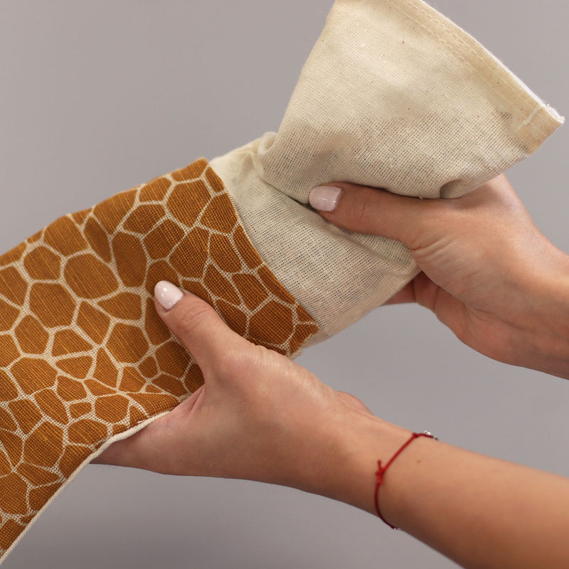 Lavender Natural Cotton and Juco Eye Pillow in Gift Box - Madagascar Giraffe product image