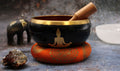 Lrg Buddha Singing Bowl Set- Black/Orange 14cm product image