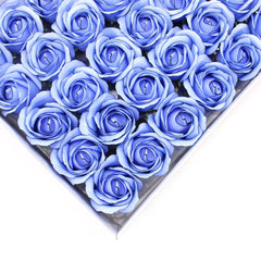 Craft Soap Flowers - Med Rose - Blue With Black Rim product image 4