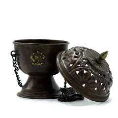 Copper Tibetan Incense Burner - Classic Hanging product image 2