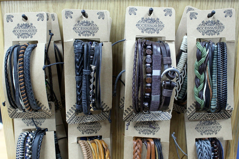 Mens Bracelet Sets - Green & Natural (asst) product image