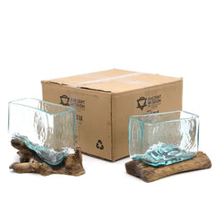 Molten Glass Tank on Wood with Stand - Medium Bowl product image 4