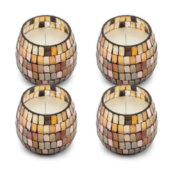 Small Glass Jar Candles - Amber Mosaic