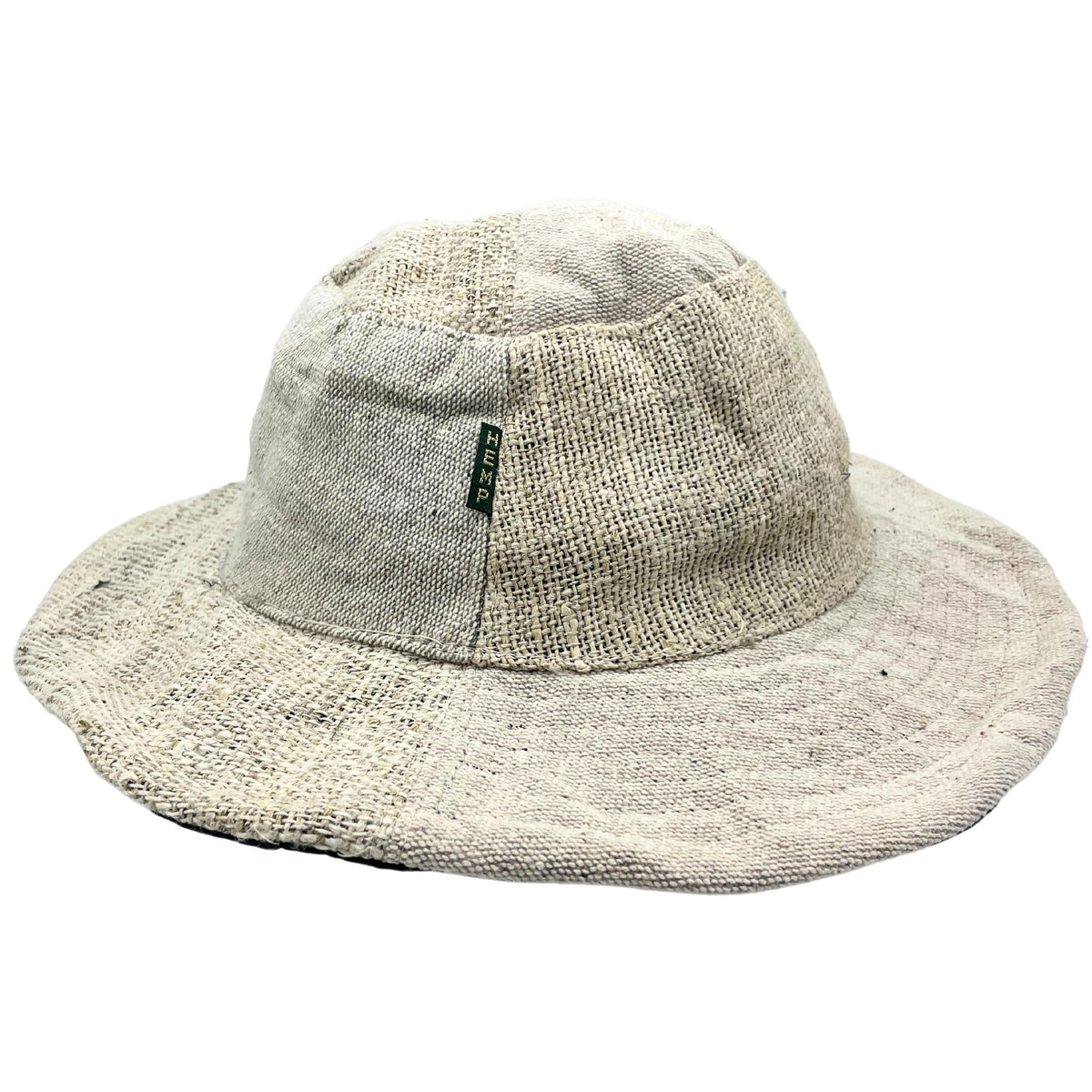 Patched and Wired Hemp & Cotton Boho Festival Hat - Natural product image