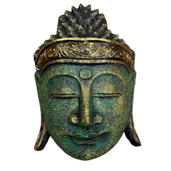Home Decoration Buddha Head - 25cm - Green Shine Finish product image 2