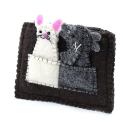 Pouch with Finger Puppets - Elephant & Mouse product image
