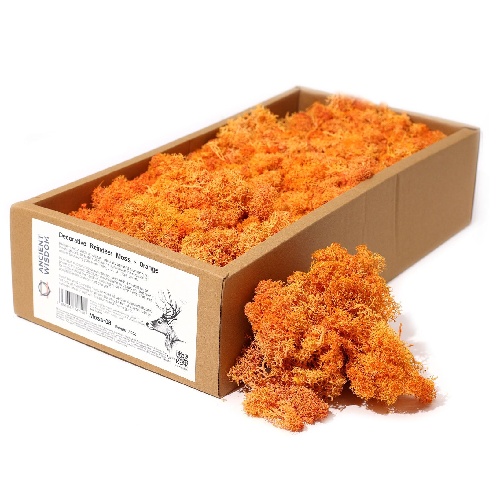 Decoration Reindeer Moss - Orange - (approx 500gm) product image