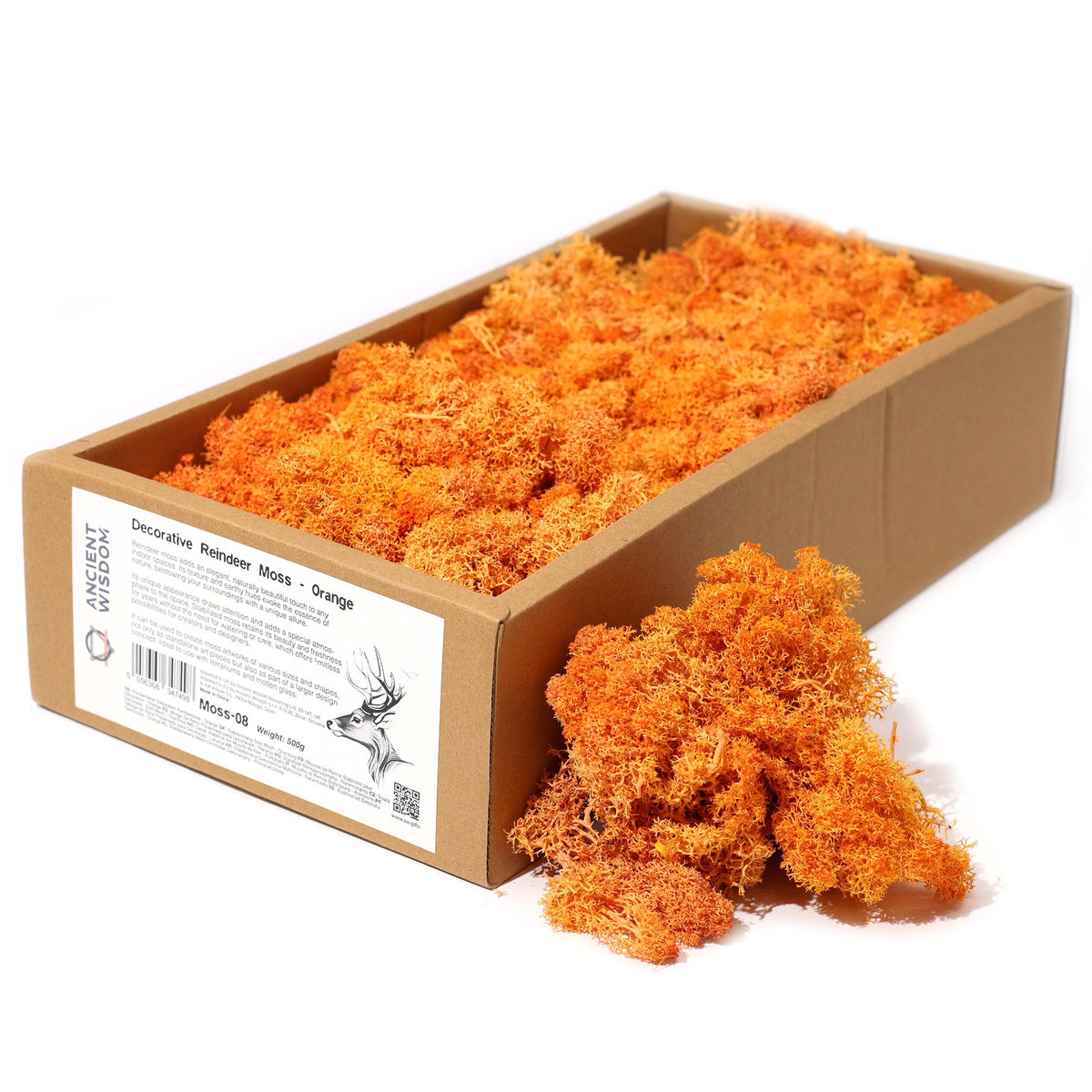 Decoration Reindeer Moss - Orange - (approx 500gm) product image