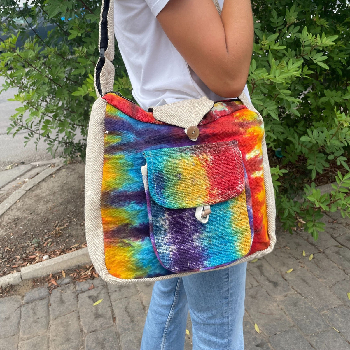 Tiedye Hemp Study Bag with Front Pocket - product image 4