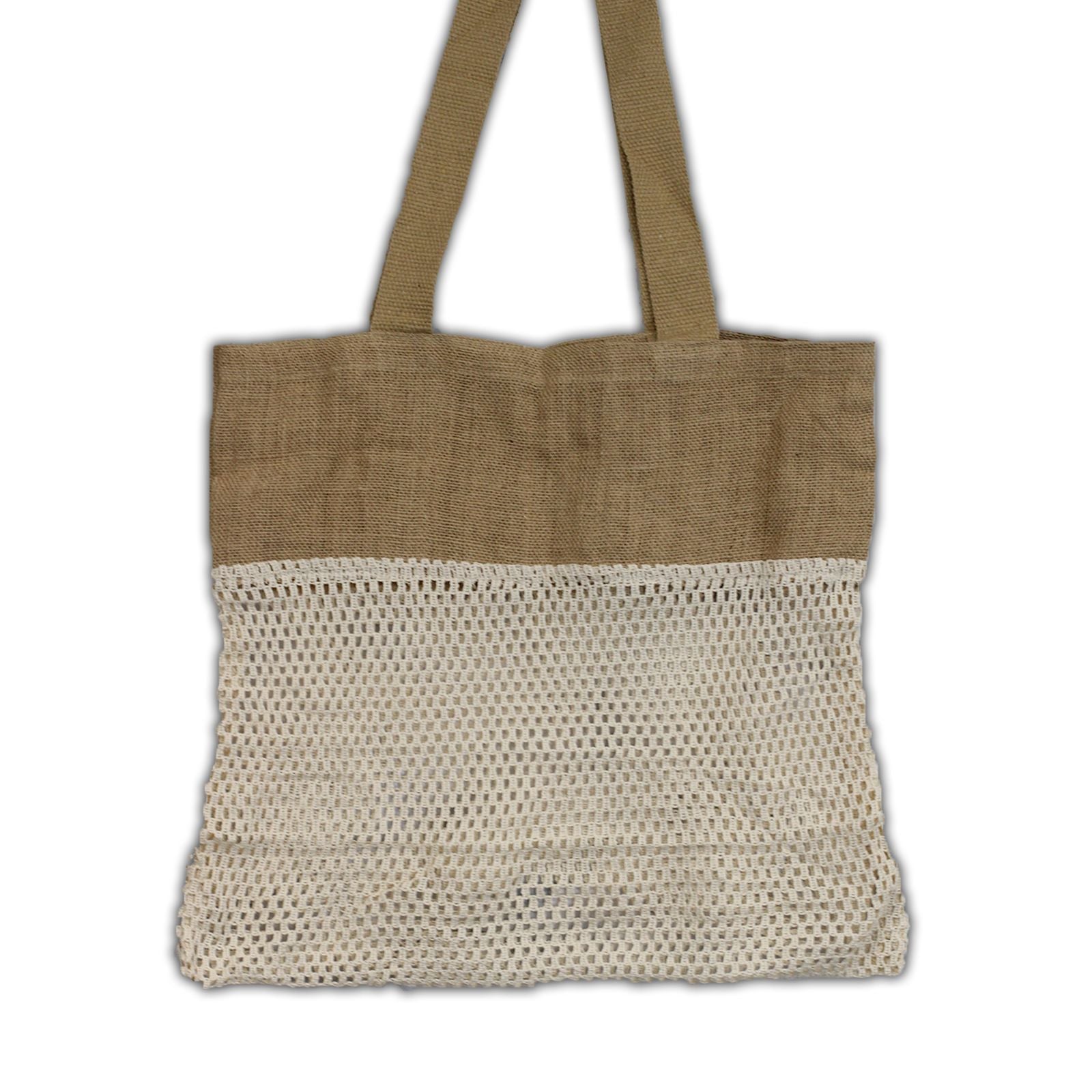 Pure Soft Jute and Cotton Mesh Bag - Natural product image