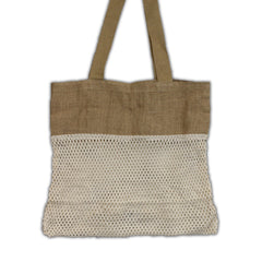 Pure Soft Jute and Cotton Mesh Bag - Natural product image
