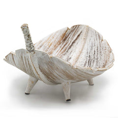 Coconut Leaf Large Fruit Bowl - Whitewash product image