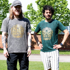 Nomad Sari Stonewashed Cotton T-Shirt – Hamsa – Dark Grey – XL product image 3