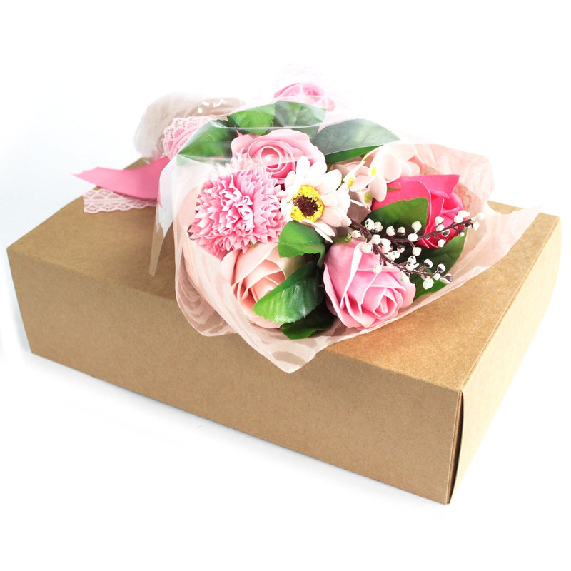 Boxed Hand Soap Flower Bouquet - Pink product image