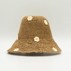 Nomad Sari Floppy Straw Sun Hat - Coffee & Daisies product image 3
