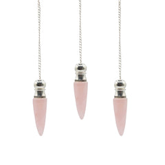Secret Cavity Discovery of Truth Pendulum - Rose Quartz - Silver Plated product image