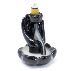 Back Flow Incense Burner - Hand & Lotus Flower product image 2