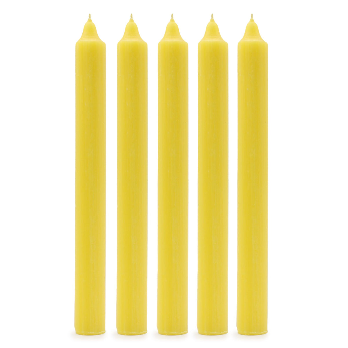 Solid Colour Dinner Candles - Rustic Lemon - Pack of 5 product image