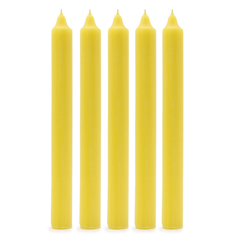 Solid Colour Dinner Candles - Rustic Lemon - Pack of 5 product image