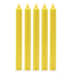 Solid Colour Dinner Candle Set - Pack of 21 - Rustic Lemon product image 3