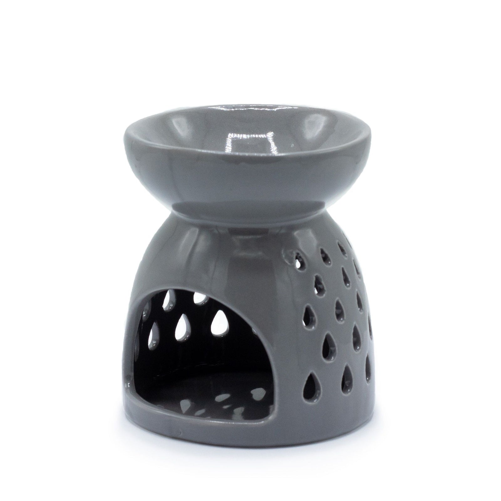 Classic Oil Burner - Teardrops Cutout - Grey product image
