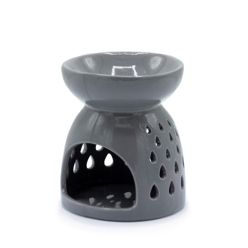 Classic Oil Burner - Teardrops Cutout - Grey product image