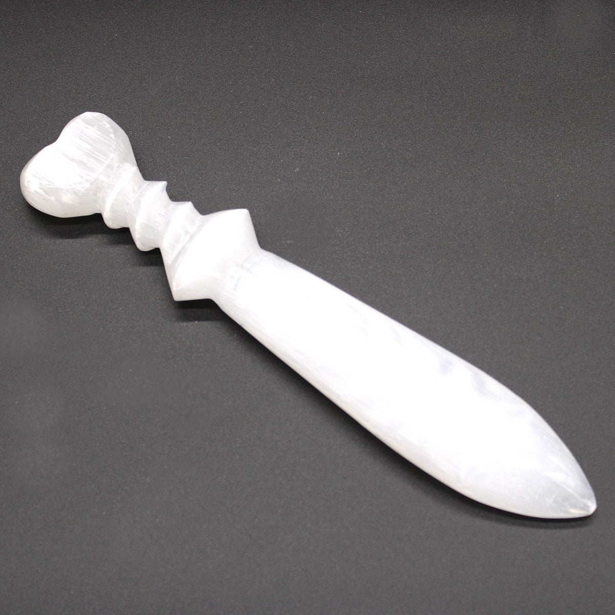 Selenite Lrg Ritual Knife - Spiral (25cm) product image