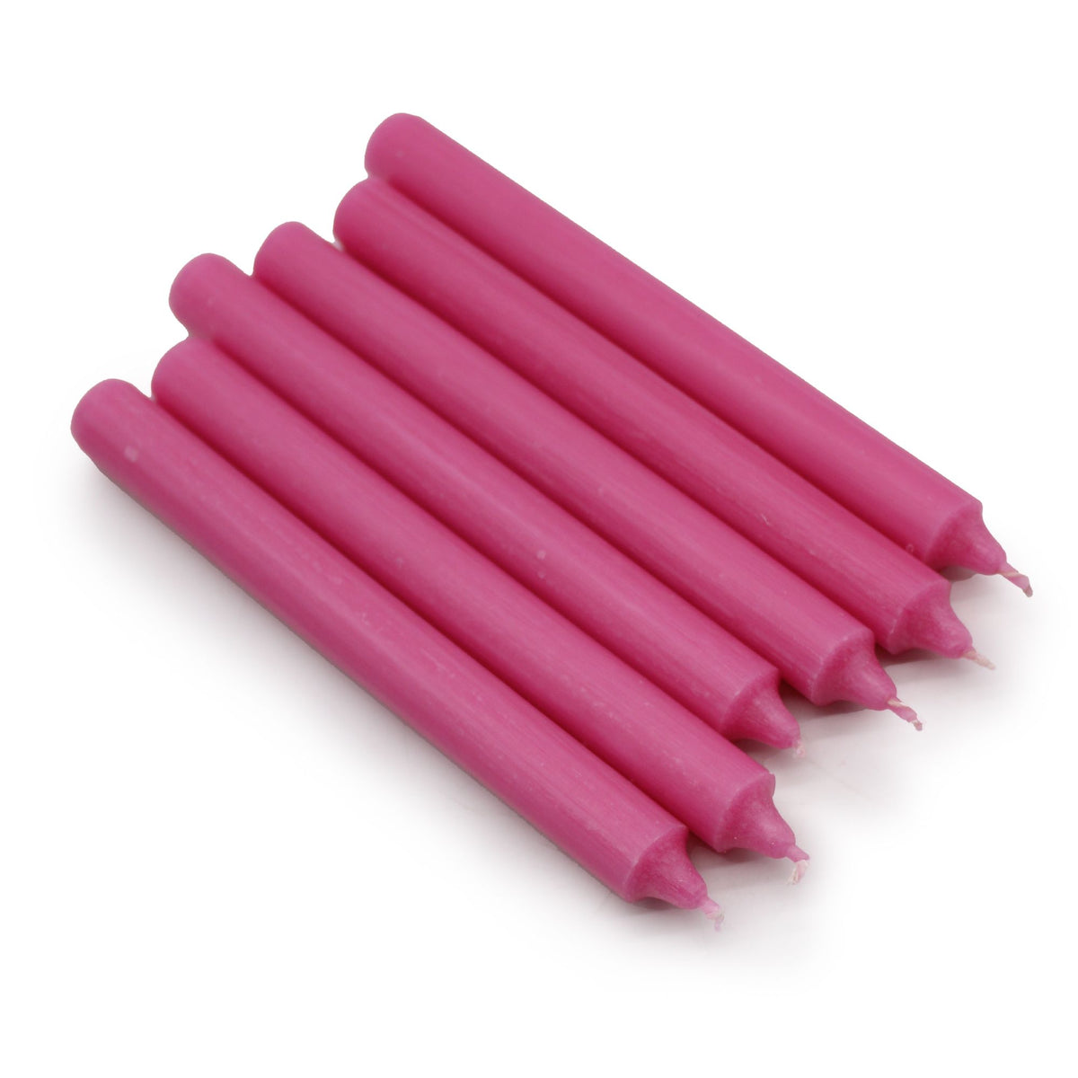 Solid Colour Dinner Candles - Rustic Deep Pink - Pack of 5 product image