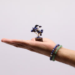 Mini Gemstone Tree On Wood Base - Sodalite (15 stones) product image 4