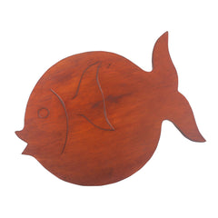 Albasia Wood Fish Stand - Terracotta product image 3