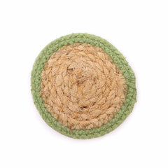 Natural Coaster - Jute & Cotton 10cm (set of 6) Mixed colours in basket product image 8