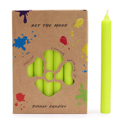 Solid Colour Dinner Candle Set - Pack of 21 - Rustic Lime Green product image