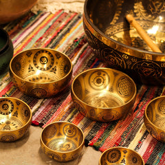 Pure Brass Etched Buddha - Set of 4 - Approx 3.85kg product image 16