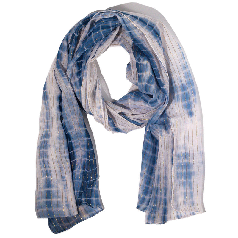 Nomad Sari Party Shine Scarf – Dusky Blue (180×50cm) product image