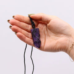Laced Gemstone Flat Point Pendant - Amethyst product image 3