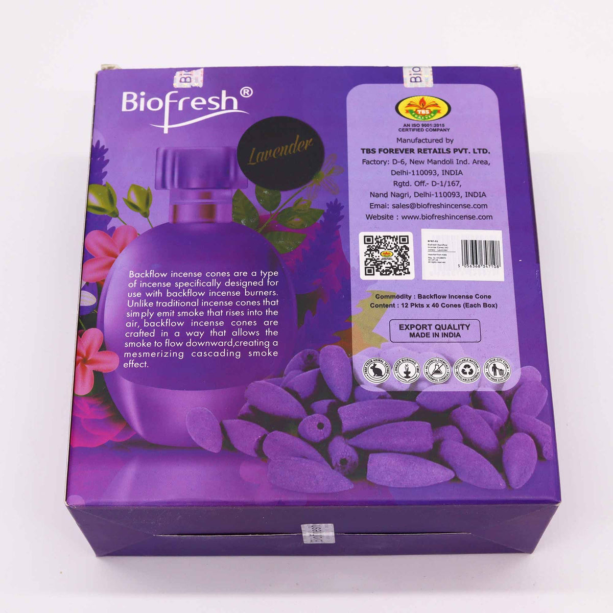 Biofresh Backflow Incense Cones - Lavender product image 5