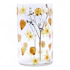 Natural Floral Glass - Tall Vase Candle Holder - Rose - (19x11cm) product image 8