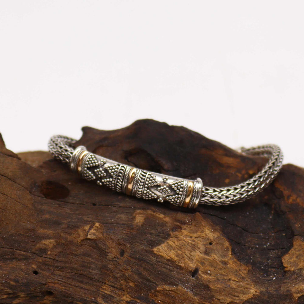 Silver & Gold Bracelet - Unisex Single Chain product image 2