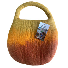 Water Felted Bee Bag - One Handle with Magnet - Sunrise Orange product image 2