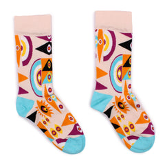 Hop Hare Bamboo Socks M/L - Psychedelic Evil Eye product image
