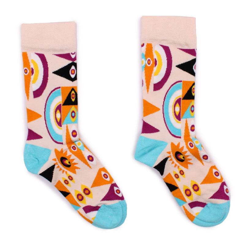 Hop Hare Bamboo Socks M/L - Psychedelic Evil Eye product image