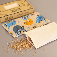 Lavender Natural Cotton and Juco Eye Pillow in Gift Box - Lazy Sloth product image