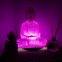 Meditation Buddha Lamp Cherry Crackle - Oval Stand product image 3