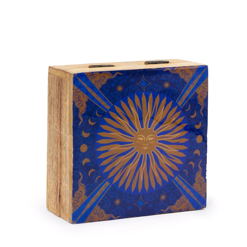 Hop Hare Medium Enameled Square Box - The Sun product image