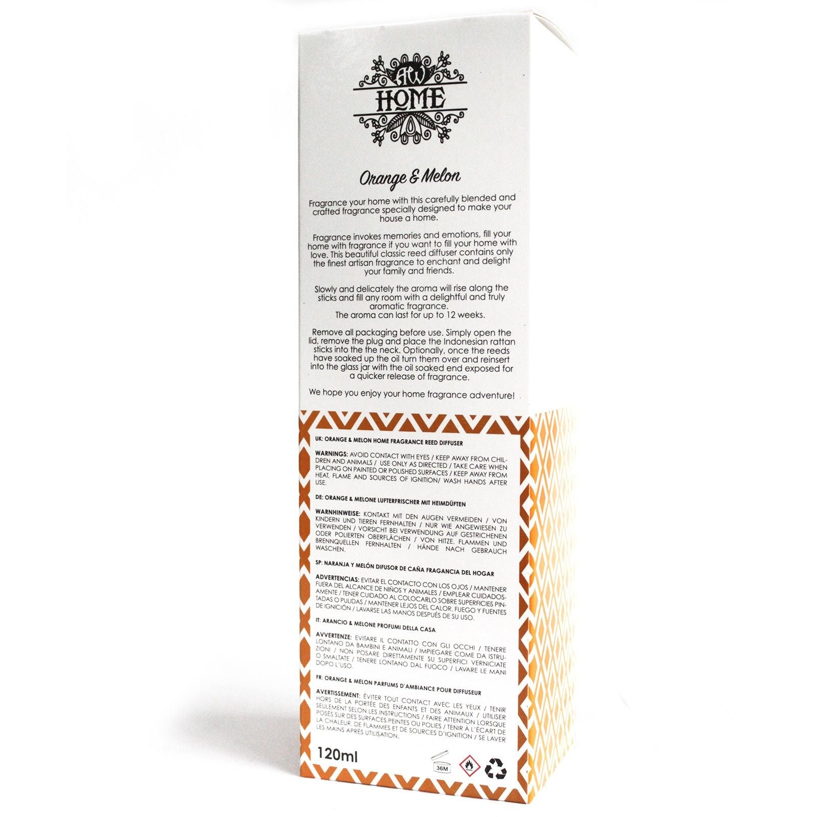 120ml Reed Diffuser - Orange & Melon product image