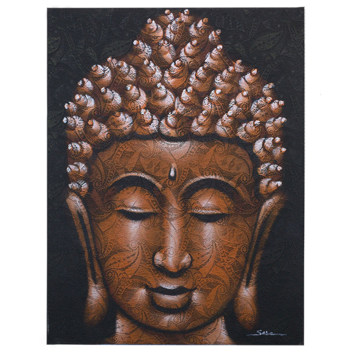 Buddha Painting - Copper Brocade Detail product image