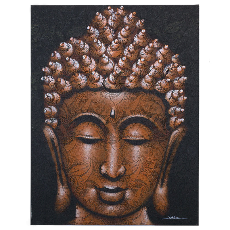 Buddha Painting - Copper Brocade Detail product image