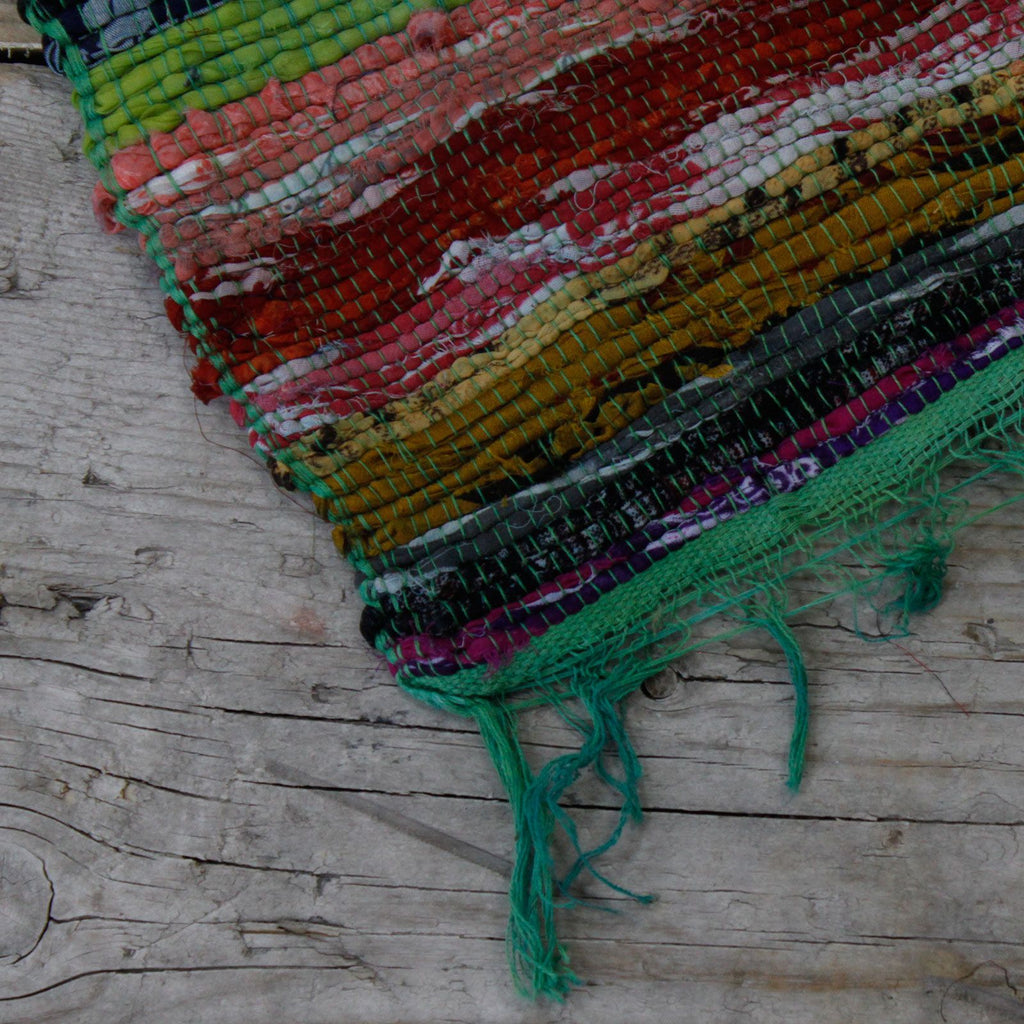 151 x 90cm Luxury Rag Rug - Green product image 3