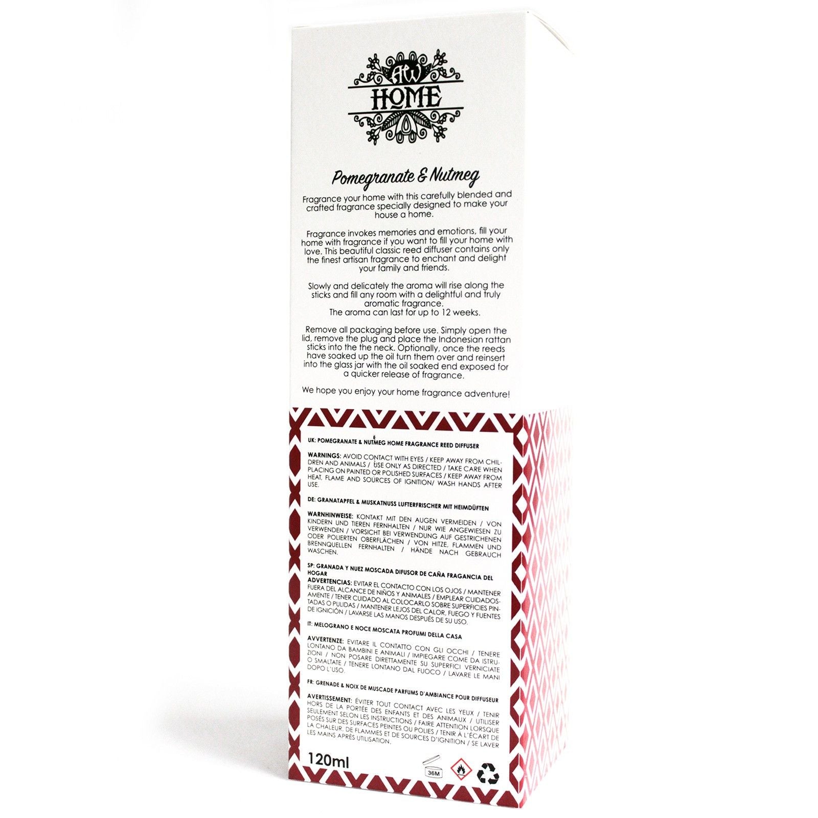 120ml Reed Diffuser - Pomegranate & Nutmeg product image