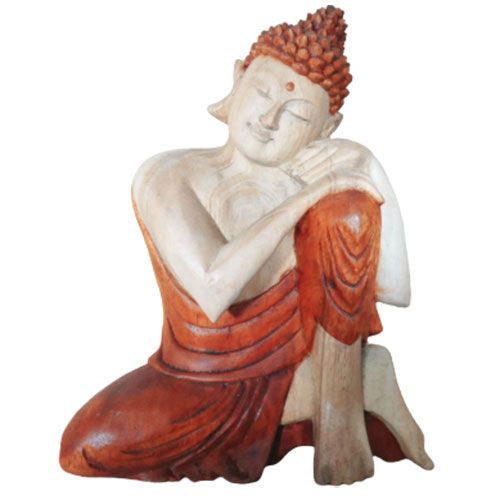 Hand Carved Buddha Statue - 25cm Thinking product image